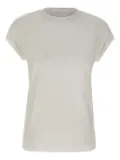 Eleventy cuffed crew-neck T-shirt - Grey
