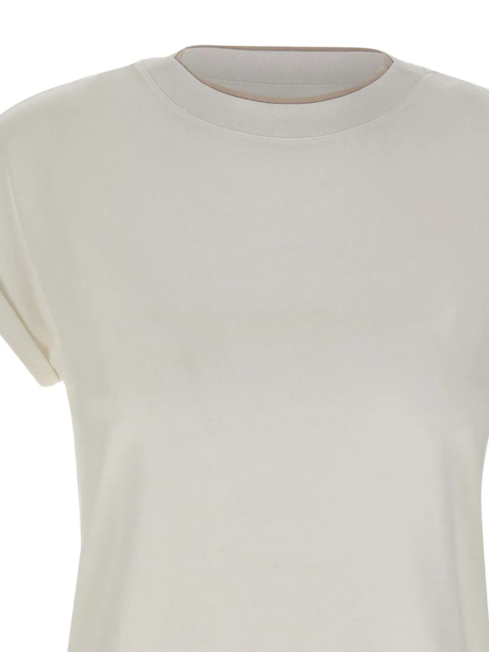 Eleventy T-shirt met ronde hals en cuffs Grijs