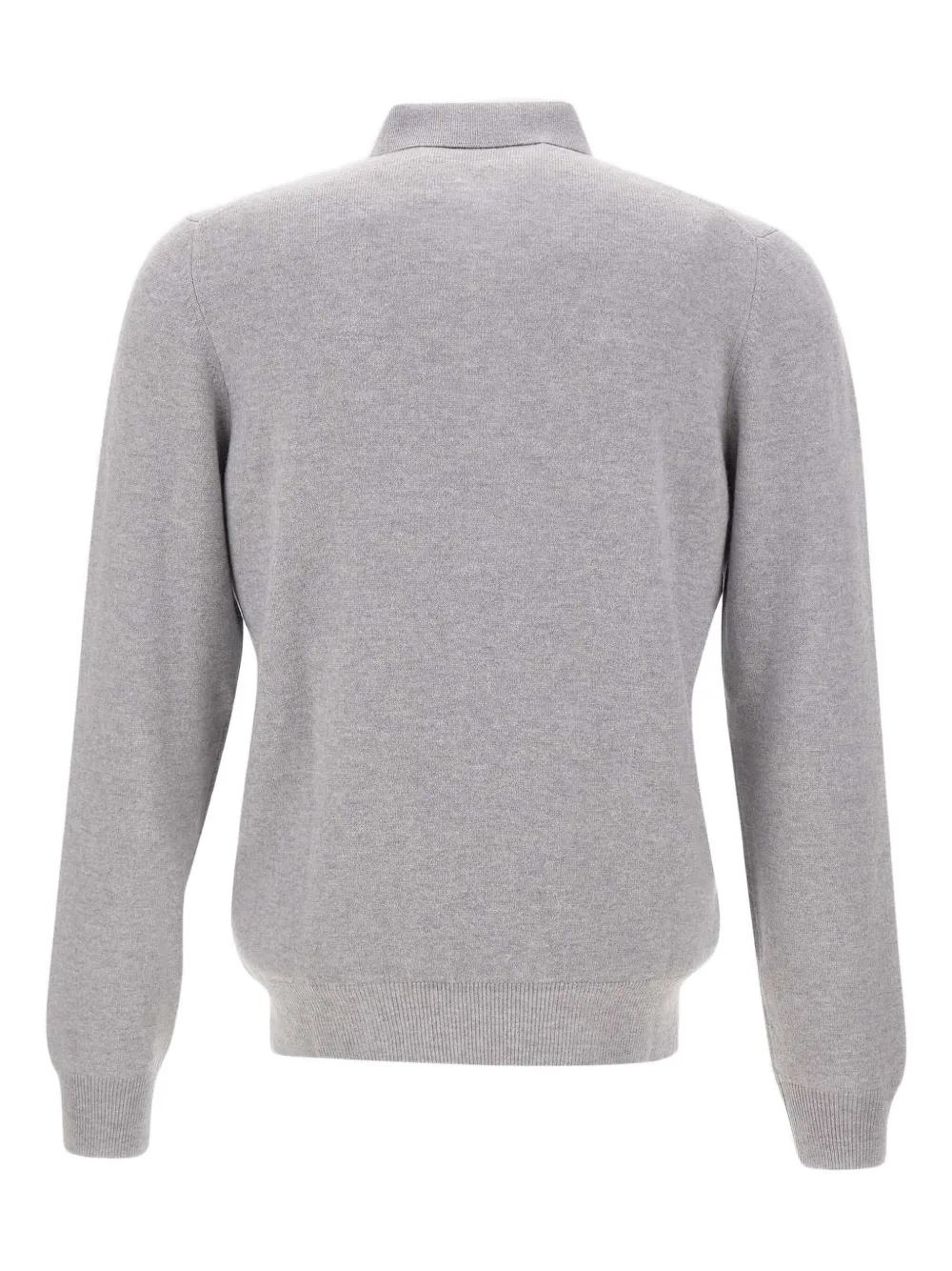 Gran Sasso long-sleeve knitted polo shirt - Grijs