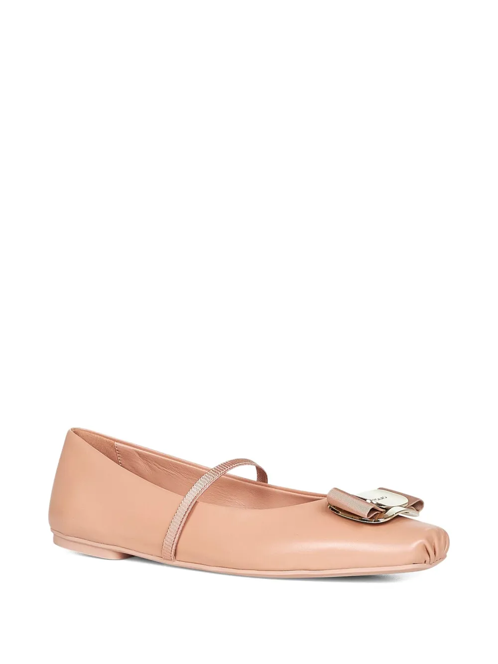 Ferragamo Vara square-toe ballet flats - Roze
