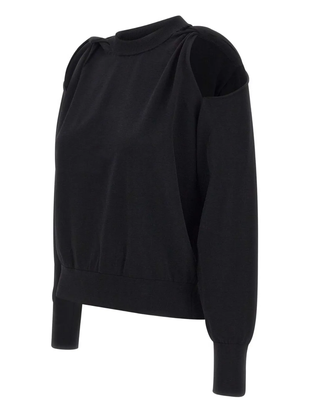 Kaos Cut-out Knitted Top In Black