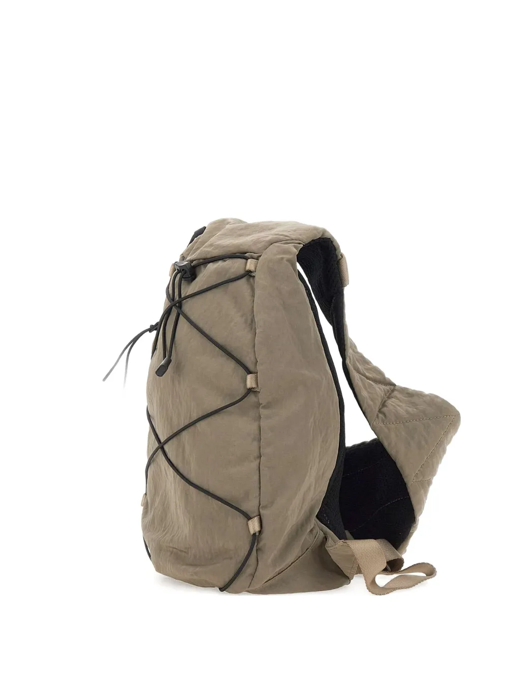 C.p. Company Lens-pocket Drawstring Backpack In Brown