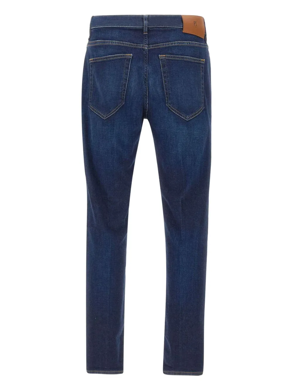PT Torino four-pocket leather-patch jeans - Blauw