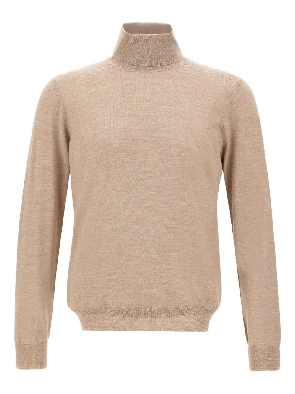 high-neck ribbed sweater