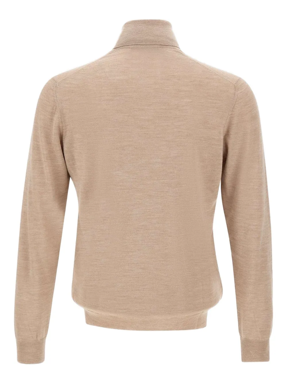 Gran Sasso high-neck ribbed sweater - Beige