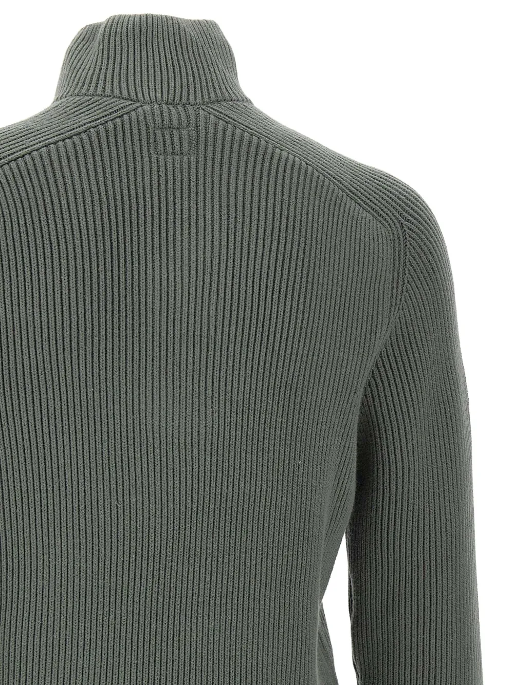 C.P. Company Geribbelde trui met Lens-detail Groen