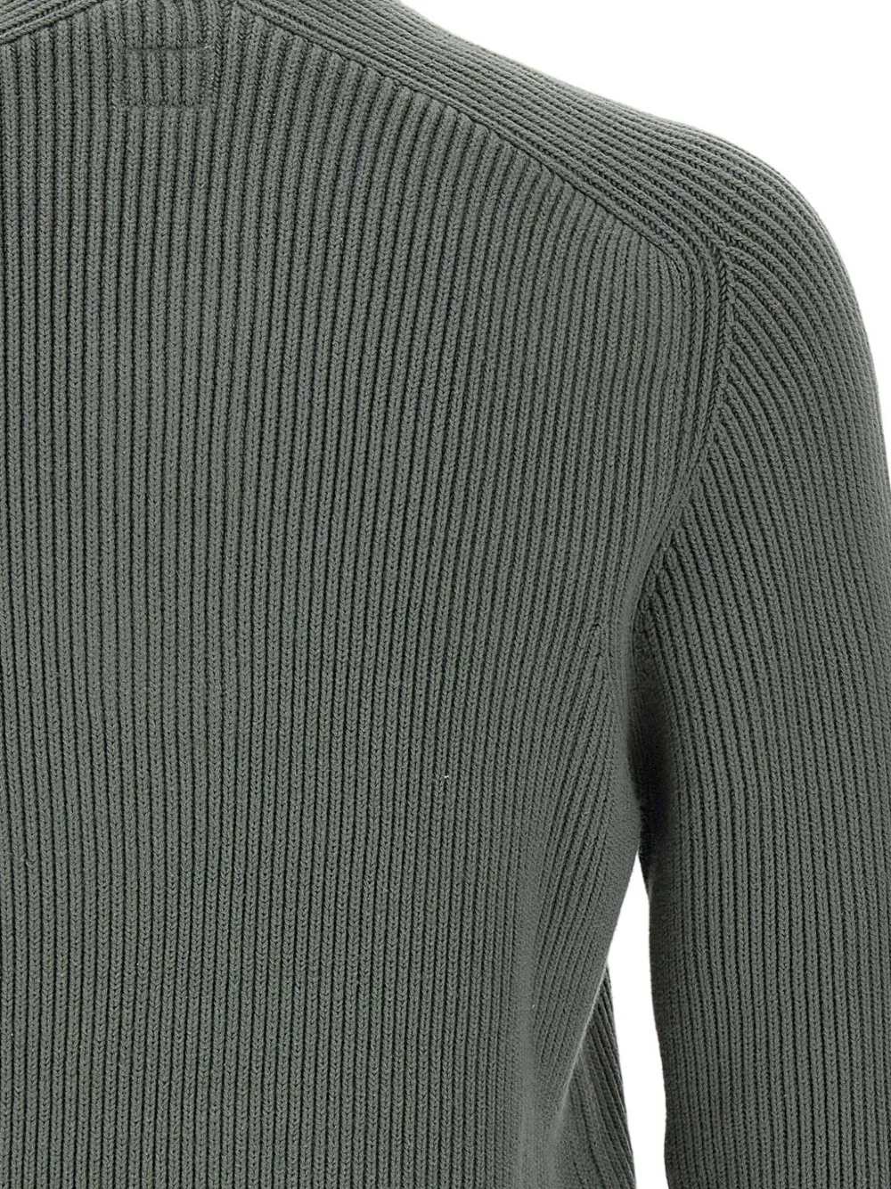C.P. Company Geribbelde trui met Lens-detail Groen