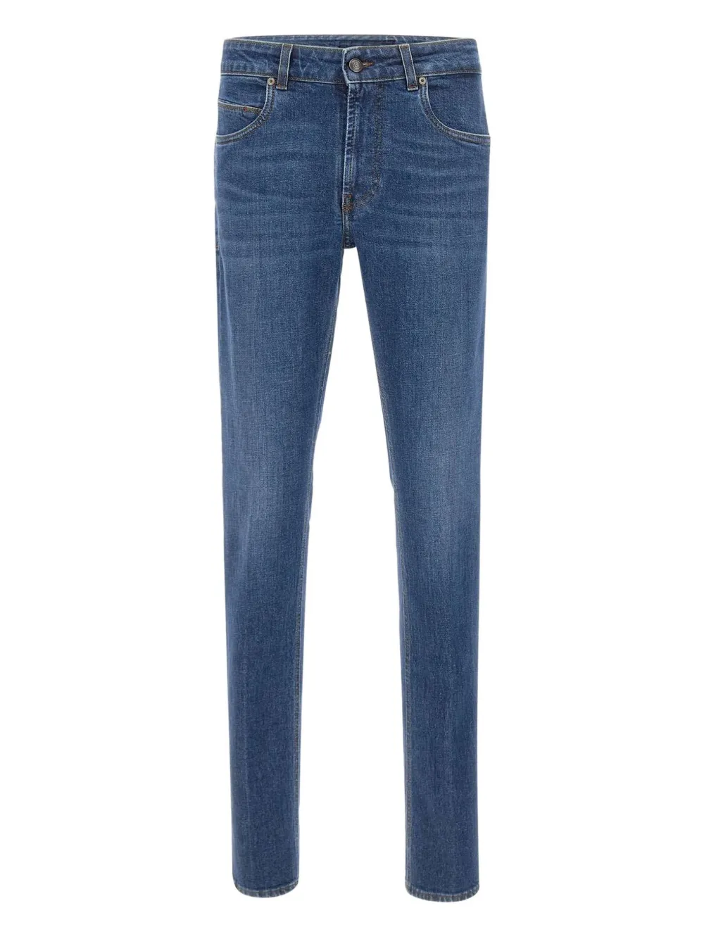 Fay leather-patch five-pocket jeans | Blue | Image 1