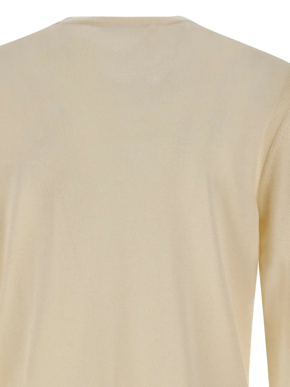 BOSS Trui met ronde hals en geribbelde afwerking Beige