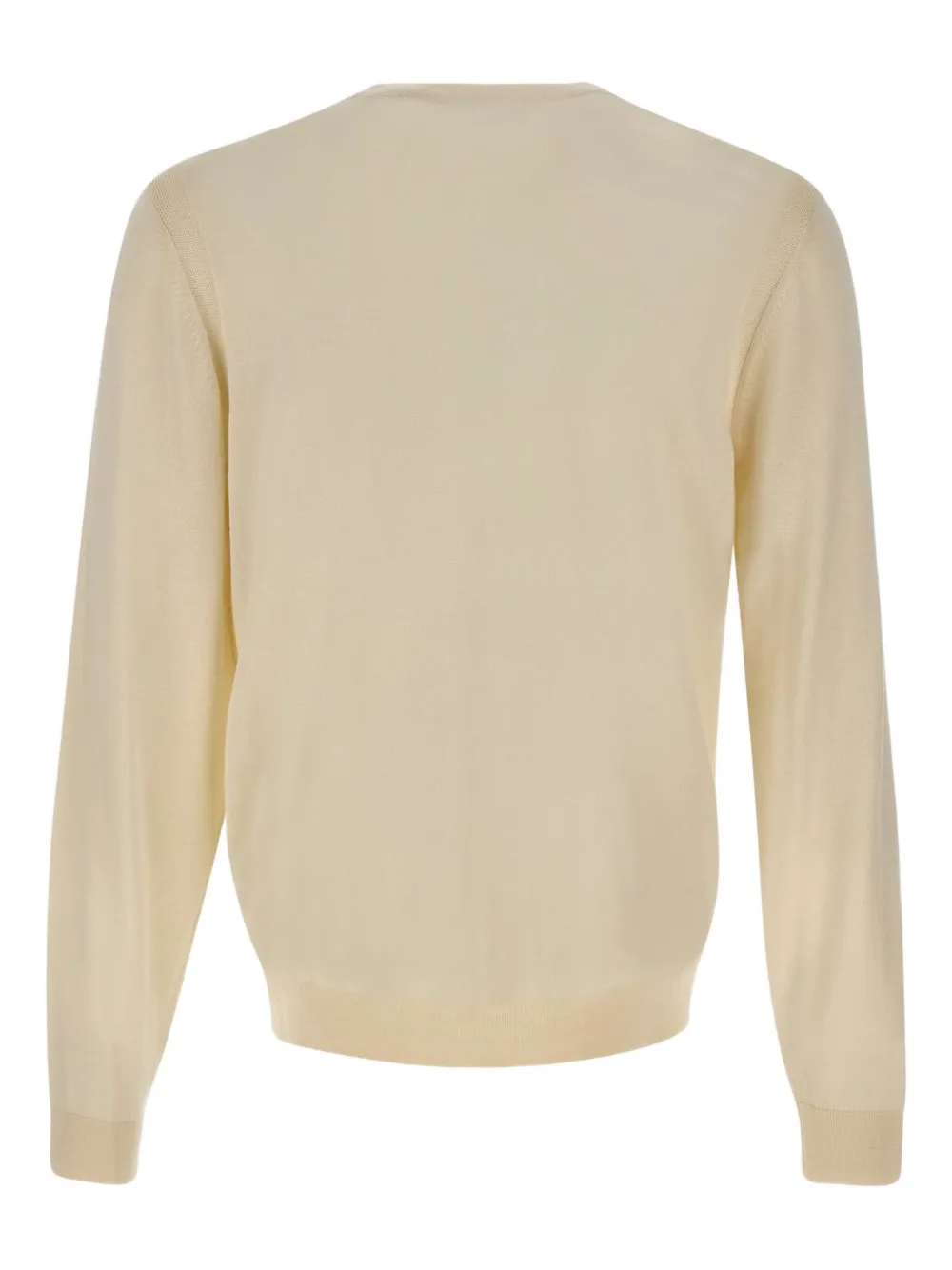 BOSS crew-neck ribbed-hem sweater - Beige