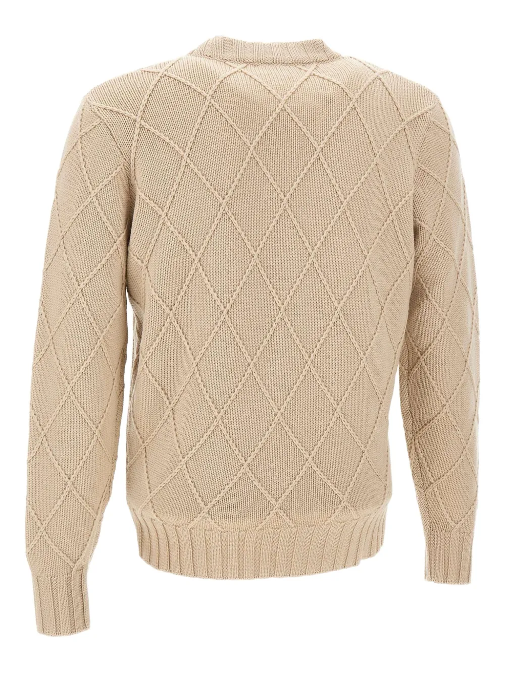 Filippo De Laurentiis Geweven trui met ronde hals Beige