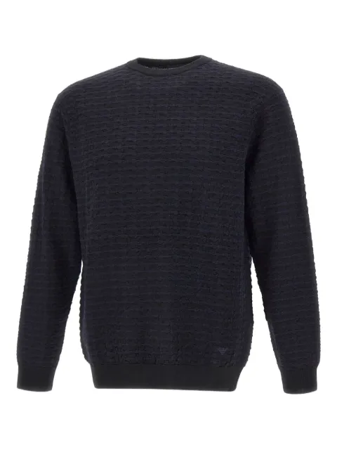 Emporio Armani textured crew-neck sweater