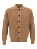 Filippo De Laurentiis ribbed patch-pocket cardigan - Brown