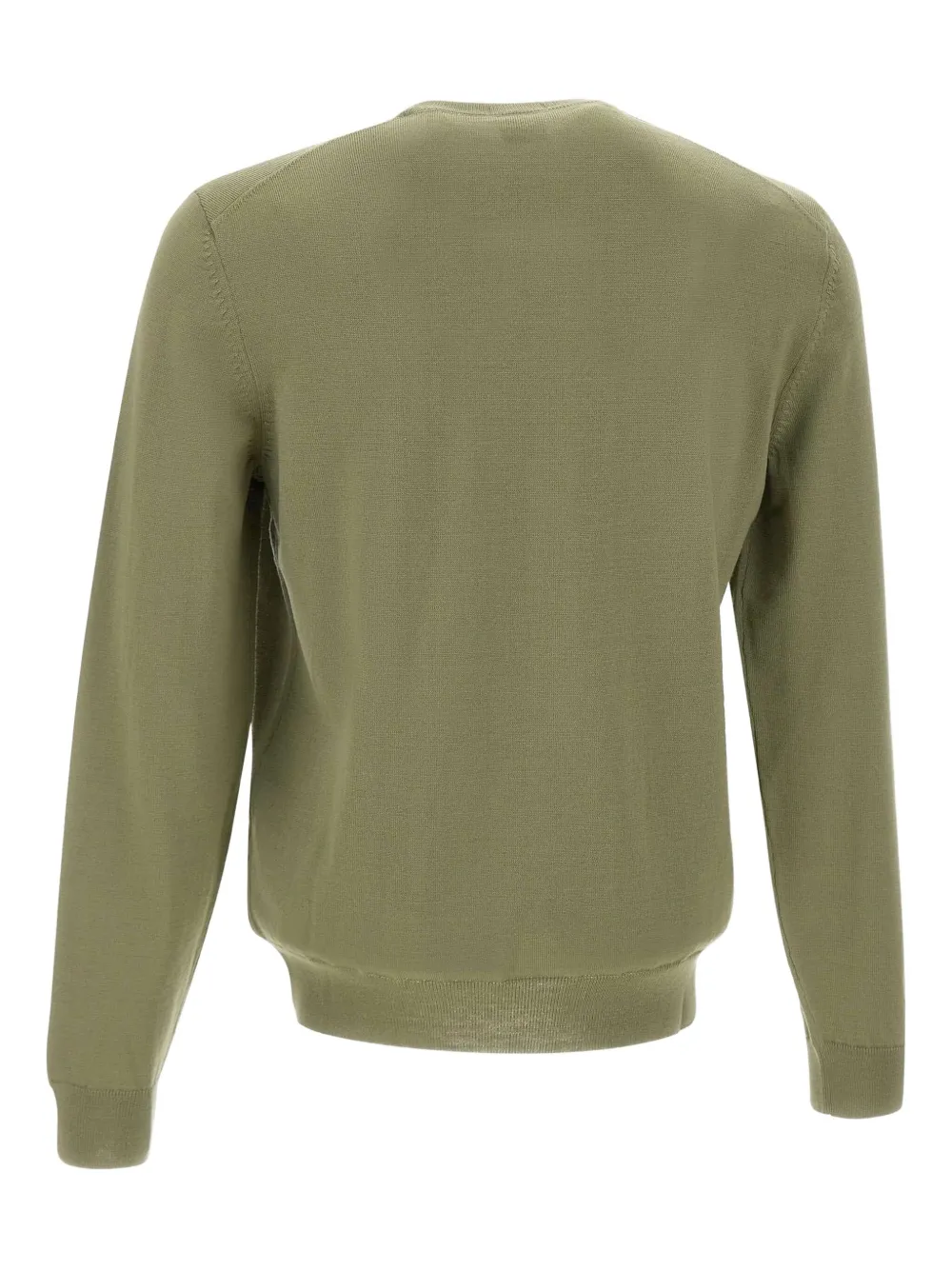 BOSS logo-embroidered crew-neck sweater - Groen