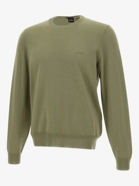 BOSS logo-embroidered crew-neck sweater