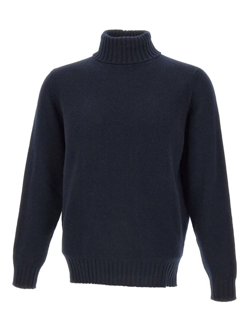 ribbed high-neck sweater