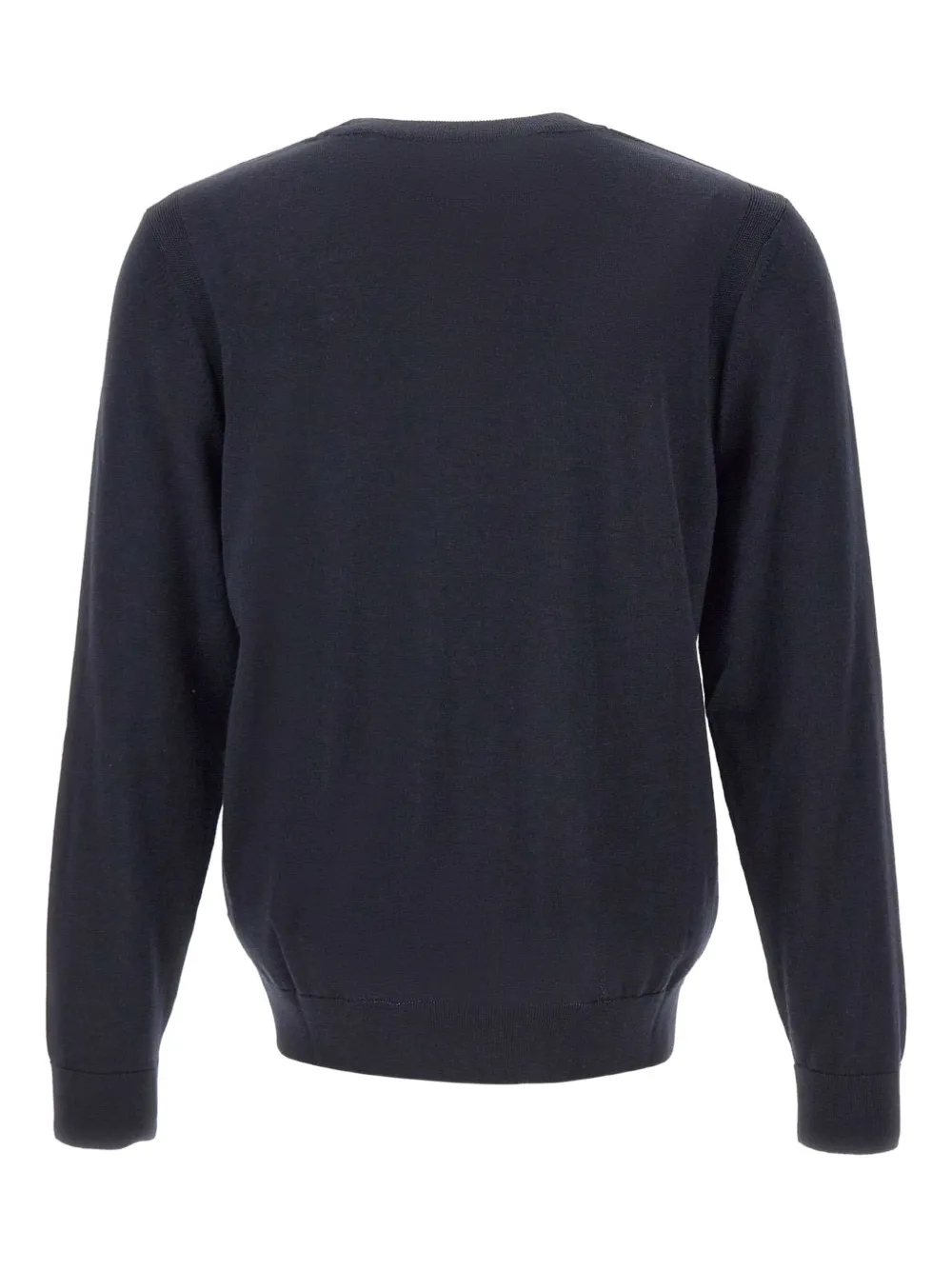 BOSS crew-neck ribbed-hem sweater - Blauw