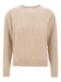 Eleventy ribbed crew-neck sweater - Neutrals