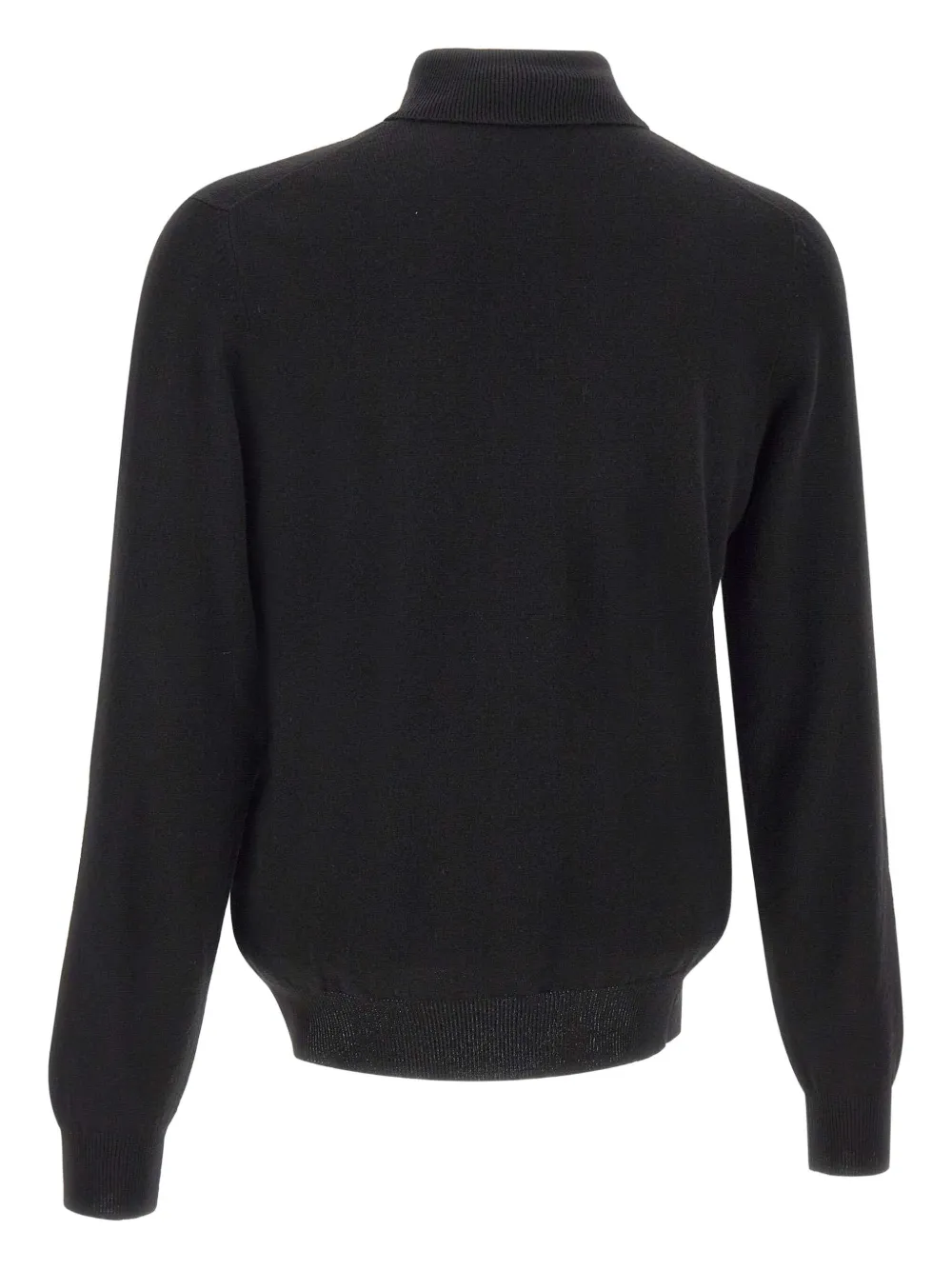 Gran Sasso ribbed turtleneck sweater - Zwart