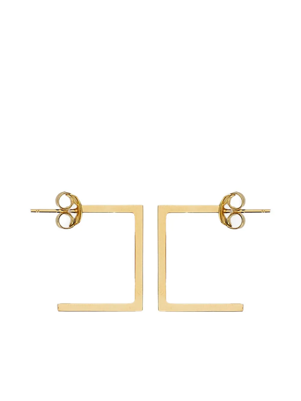 Elisabetta Franchi Square-frame Earrings In Gold