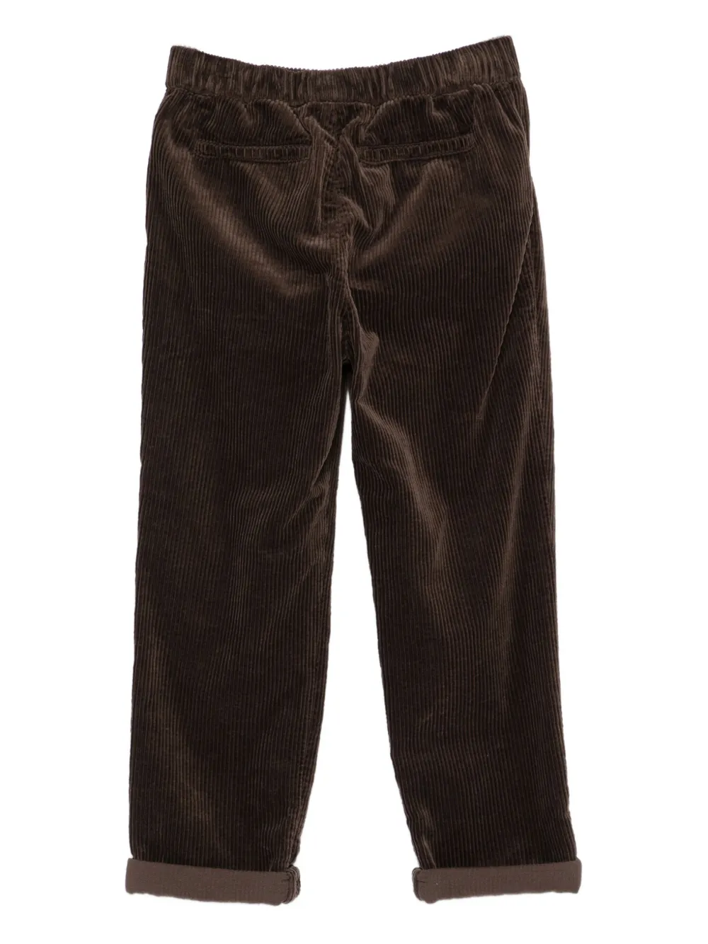 Brunello Cucinelli Kids Ribfluwelen broek Bruin
