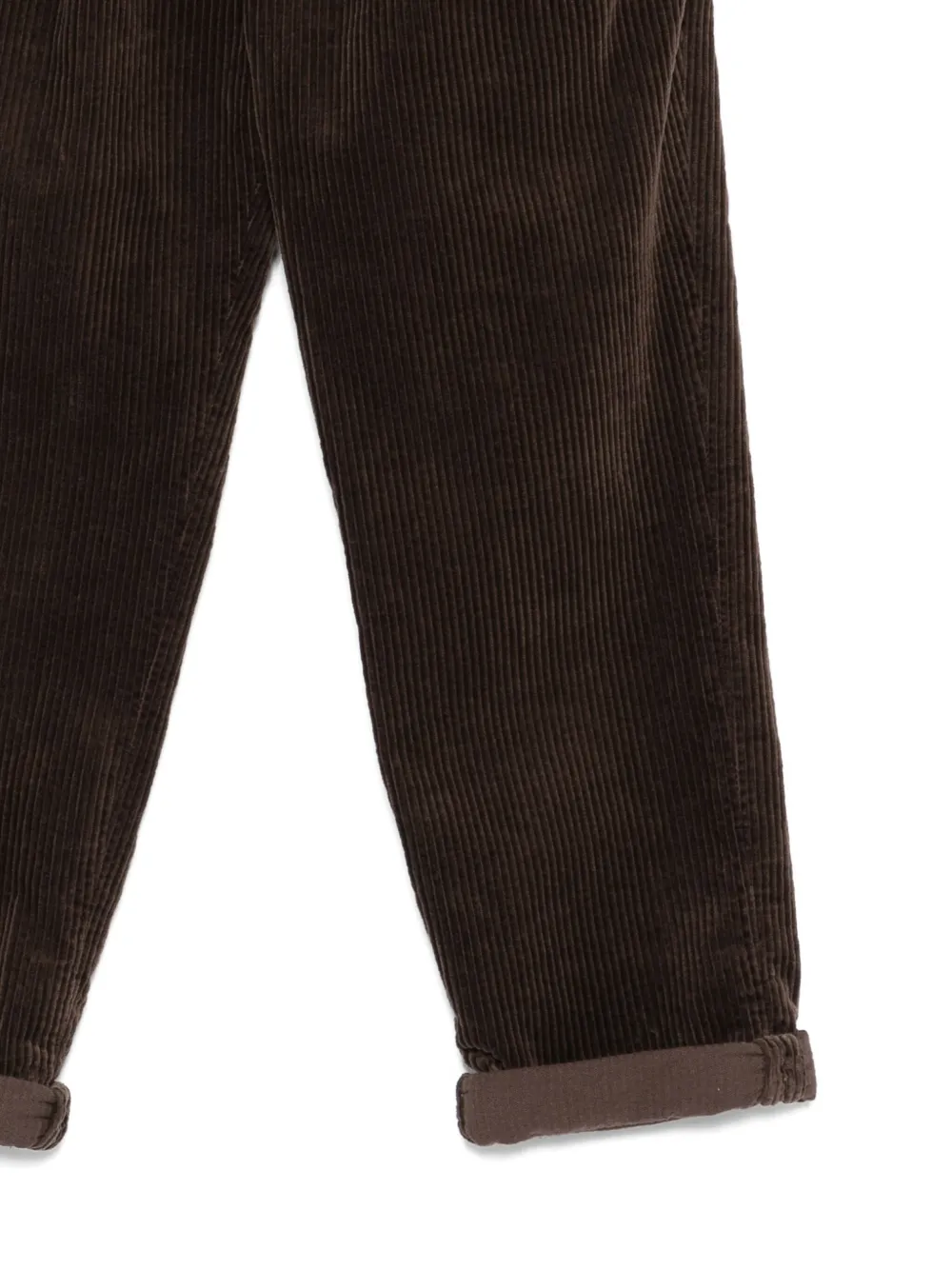 Brunello Cucinelli Kids Ribfluwelen broek Bruin
