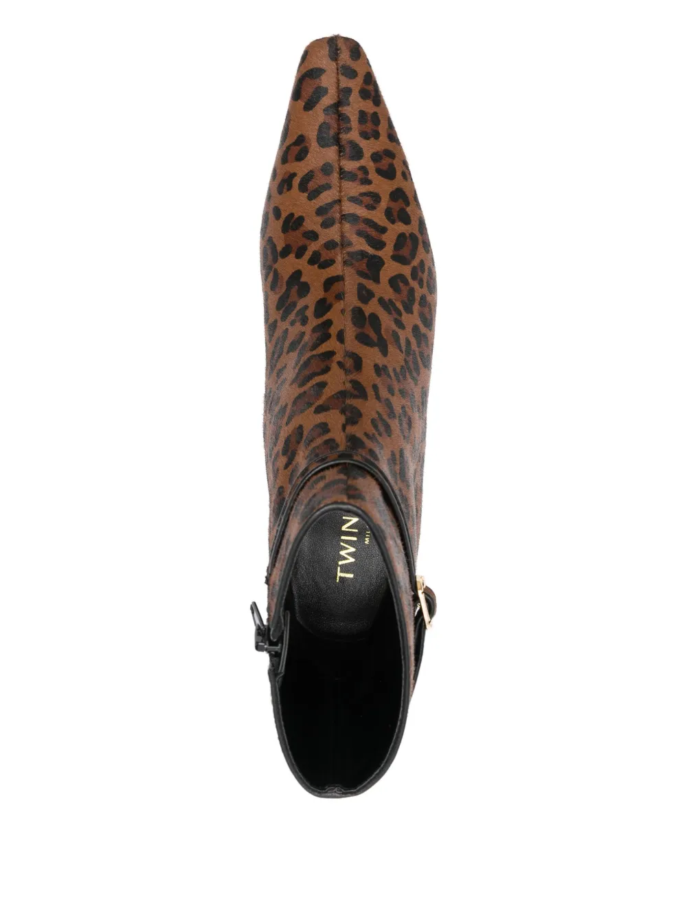 Twinset 70mm Leopard-print Boots In Brown