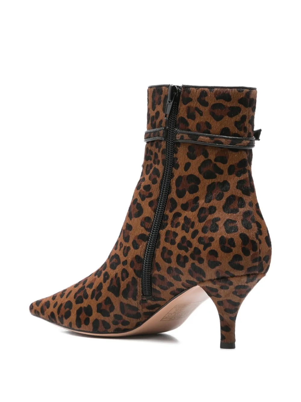 Twinset 70mm Leopard-print Boots In Brown