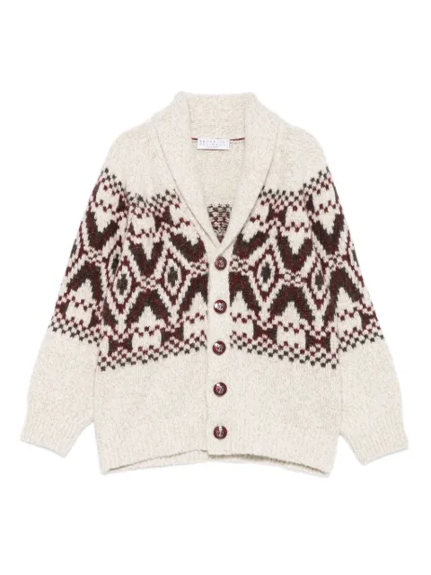 Brunello Cucinelli Kids cárdigan con cuello esmoquin