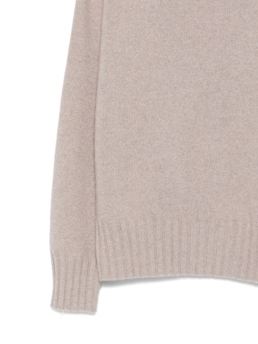 Isabel Benenato Frayed-edge Cashmere Sweater In Neutral