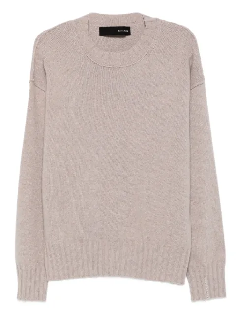 Isabel Benenato frayed-edge cashmere sweater