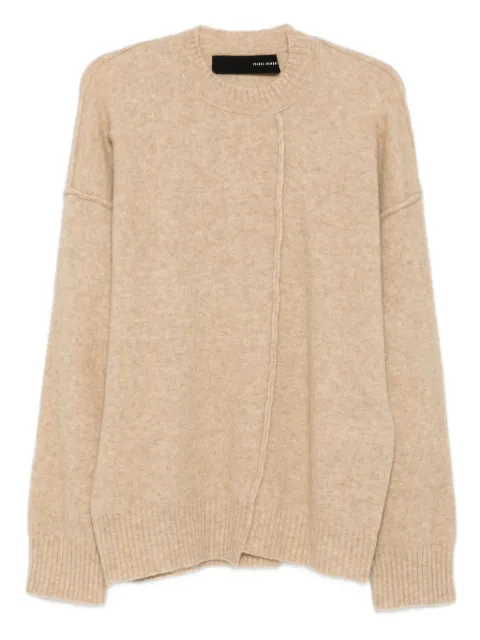Isabel Benenato asymmetric-seam crew-neck sweater