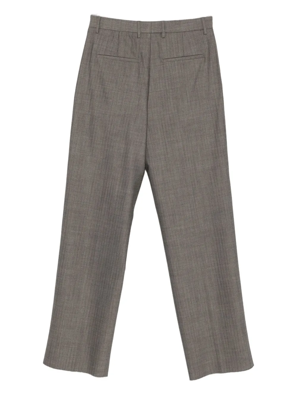 Lardini pleated-details wool trousers - Bruin