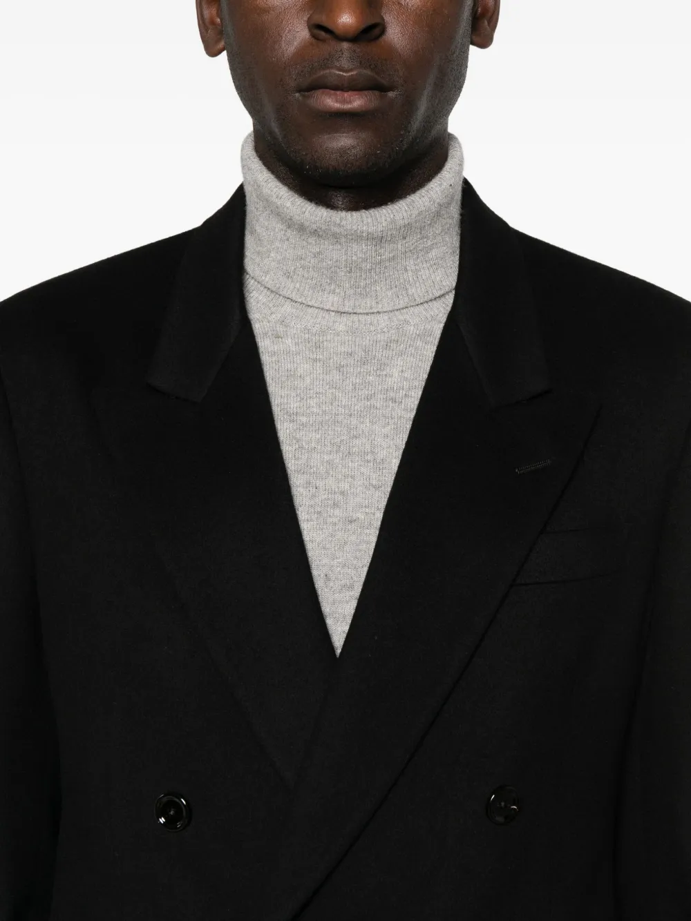 Lardini Double-breasted Blazer In Black