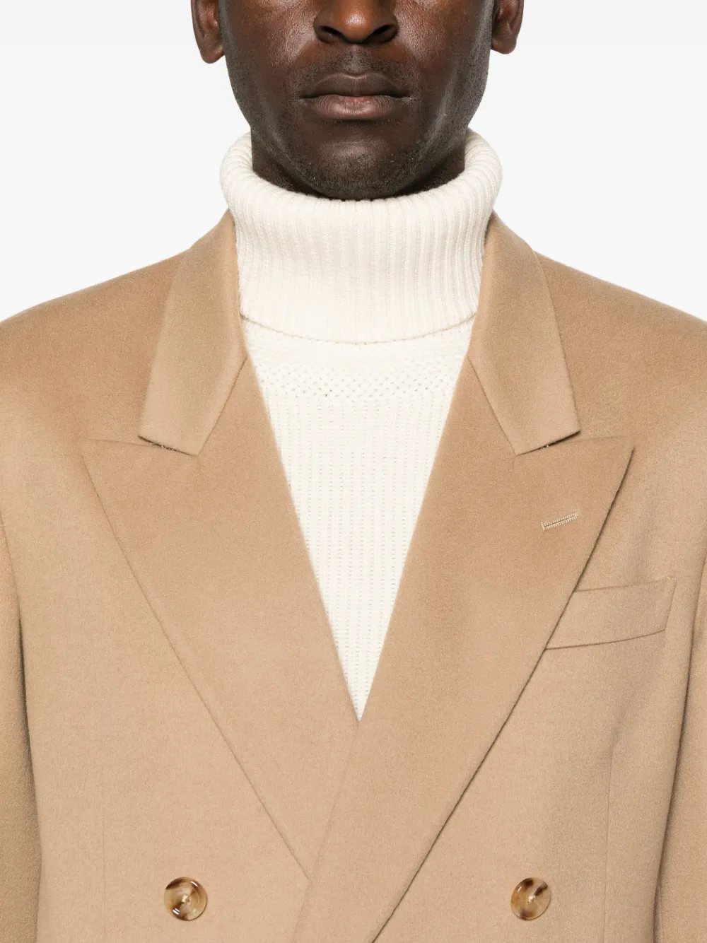 Lardini Wollen blazer met dubbele rij knopen Bruin