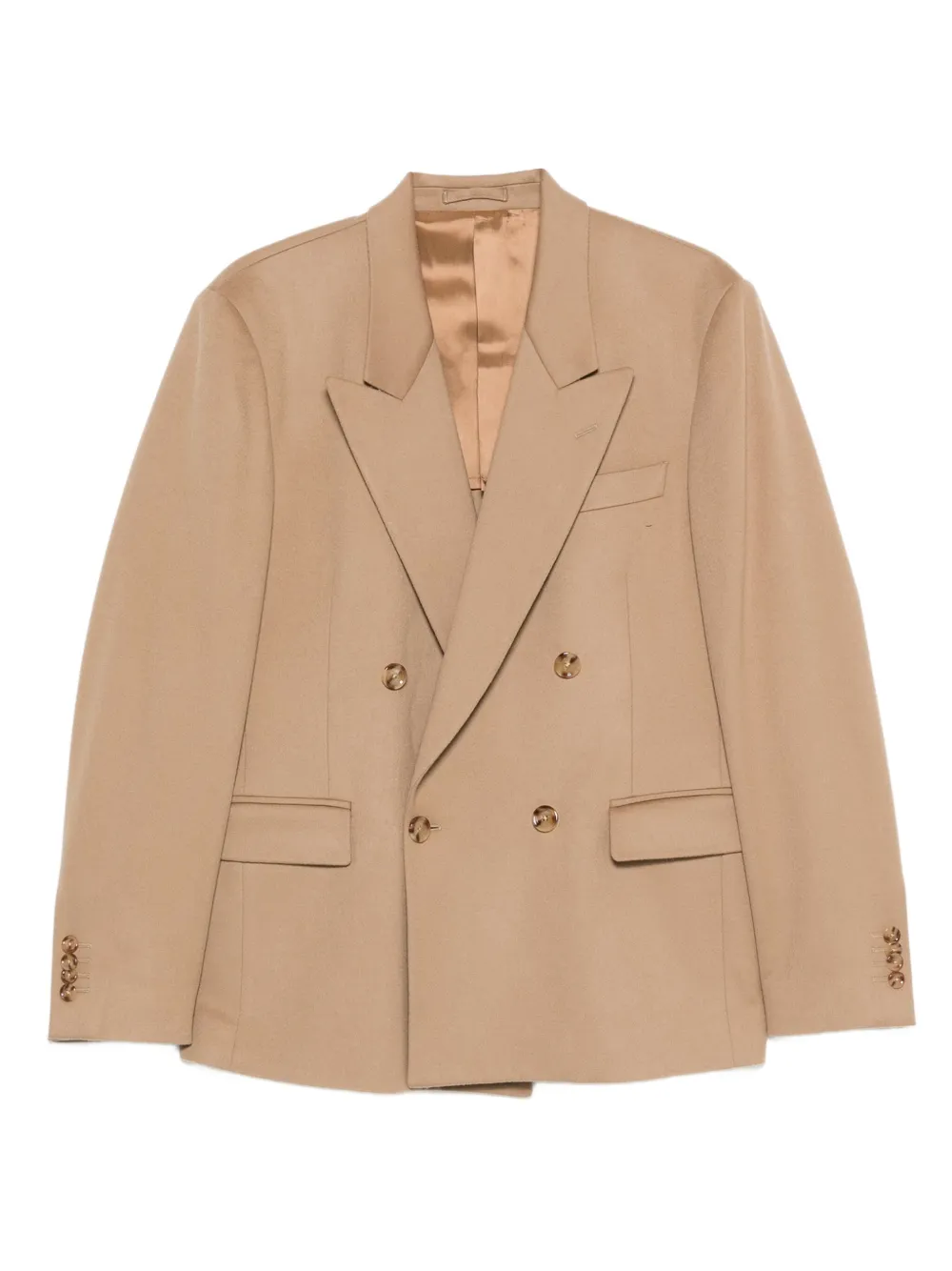 Lardini double-breasted wool blazer | Brown | Image 1