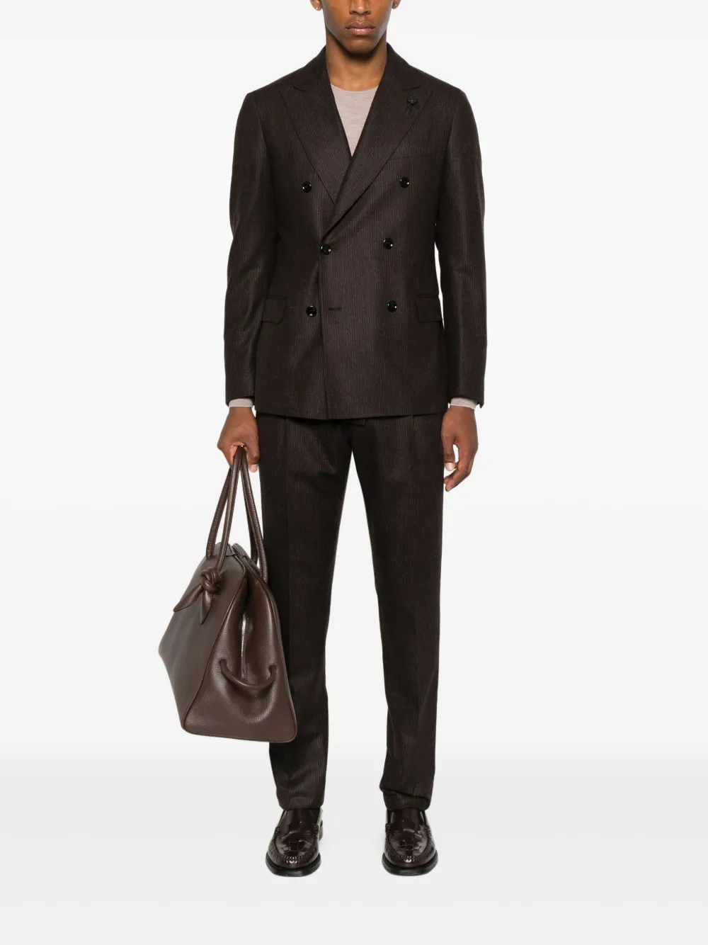 Lardini pinstripe double-breasted suit | Double  Breasted Suits | Image 2
