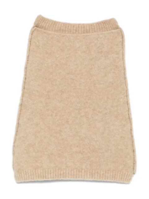Isabel Benenato ribbed-trim scarf