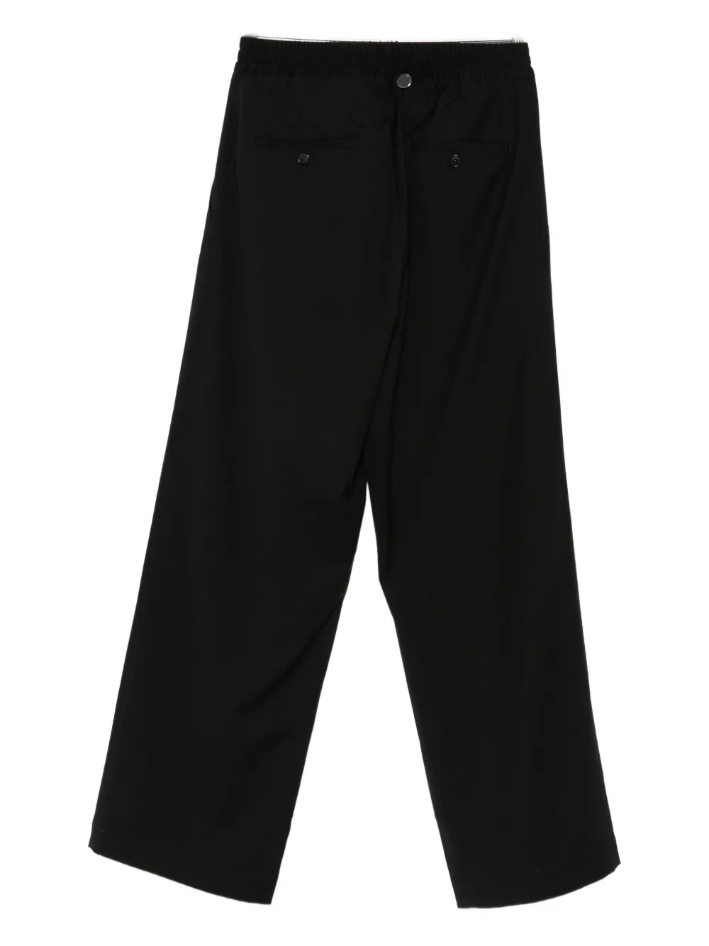 Isabel Benenato elastic-waist trousers - Zwart