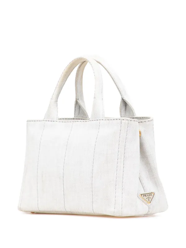 Prada Pre-Owned 2013-2025 スモール デニム カナパ ロゴ