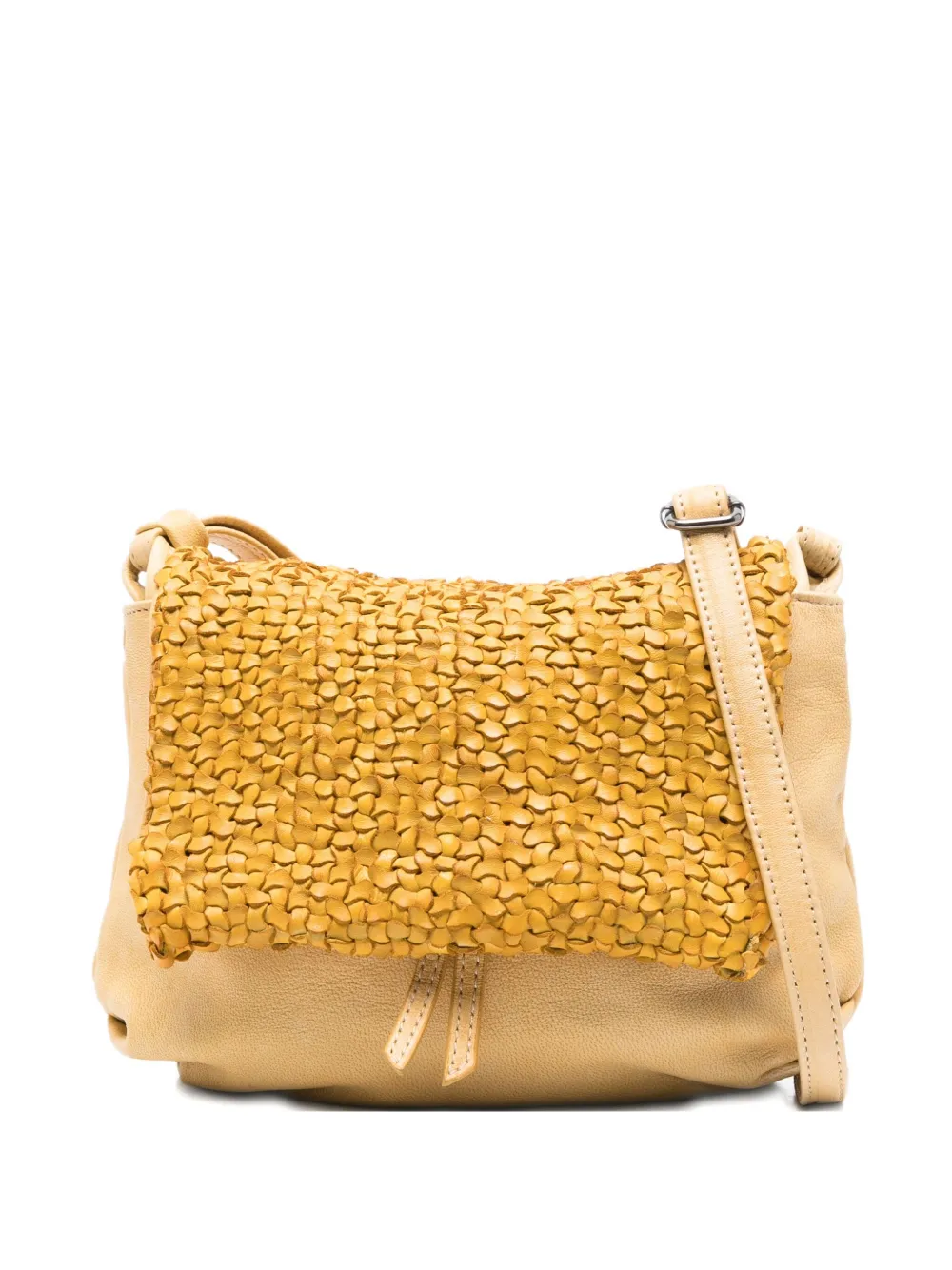 leather woven crossbody bag