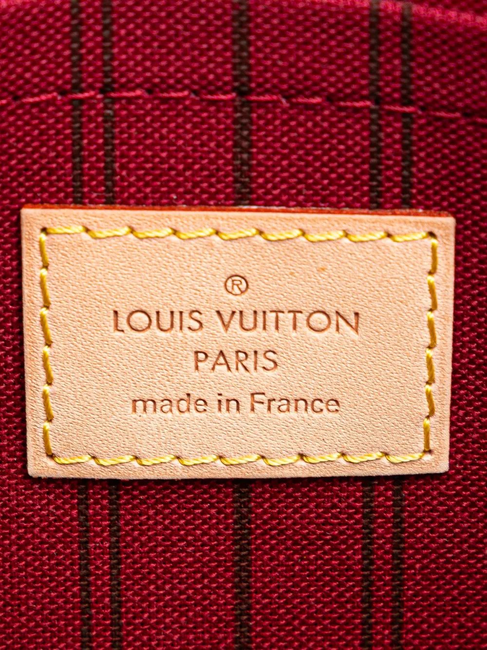 Pre-owned Louis Vuitton 2014 Monogram Neverfull Pouch In Brown