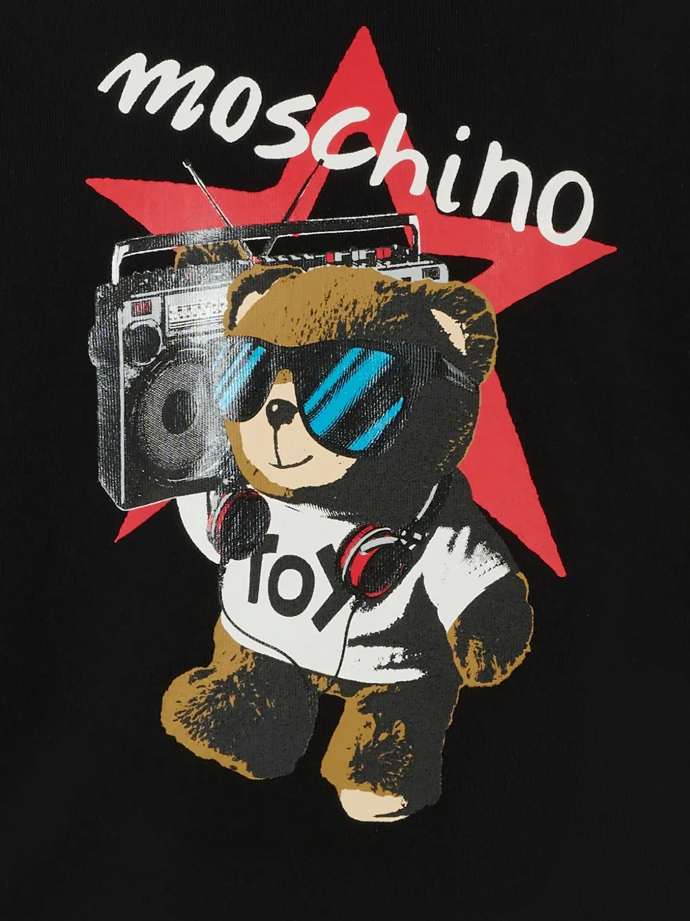 Moschino Kids Hoodie met teddybeerprint en lange mouwen Wit