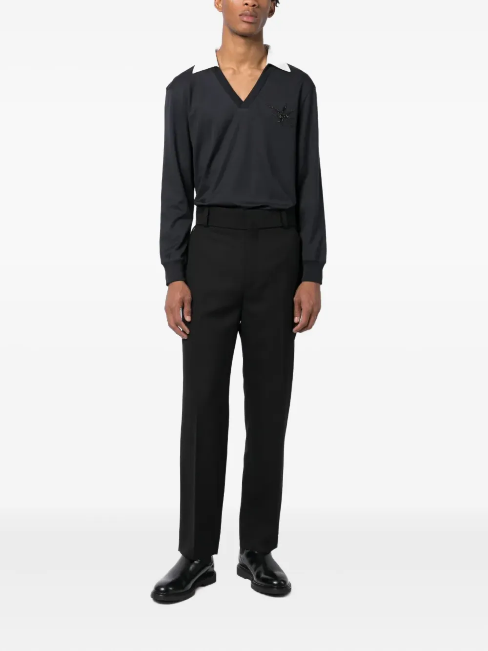 Limitato v-neck polo shirt - Blauw