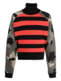 JORDANLUCA camouflage-pattern roll-neck sweater - Black