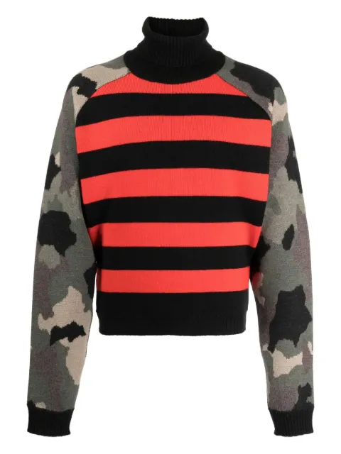 JORDANLUCA camouflage-pattern roll-neck sweater
