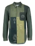 Marine Serre patchwork shirt - Green