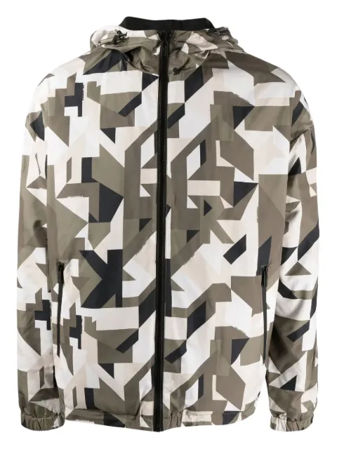 Karl Lagerfeld geometric-print hooded jacket
