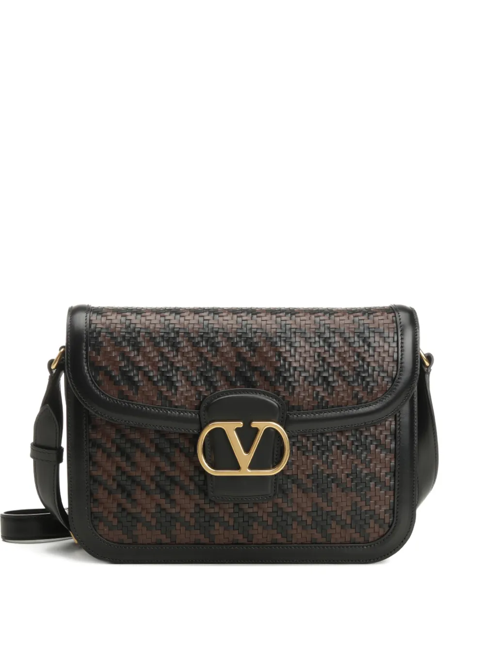 Valentino Garavani small 9TO5 leather shoulder bag Zwart