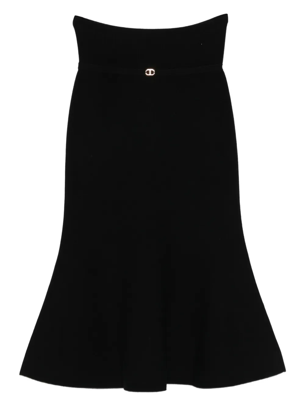 TWINSET Flared midi-rok Zwart